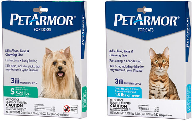 PetArmor 3-Month Flea & Tick Treatments Only $9.21+ FREE Shipping