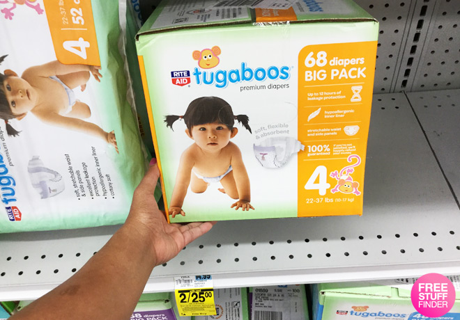 Rite Aid: Tugaboos Big Pack Premium Diapers Only $10 (Regularly $15)