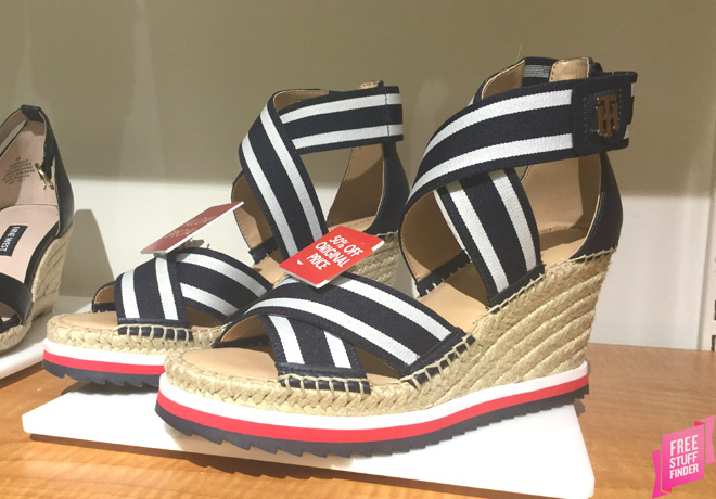 Tommy Hilfiger Espadrille Platform Wedge Sandals ONLY $29.93 (Regularly $69)