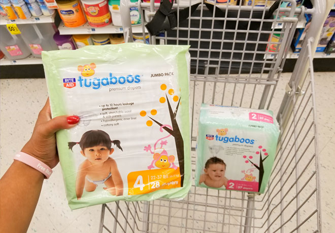 Tugaboos Jumbo Pack Diapers JUST $5 at Rite Aid (Regularly $9)