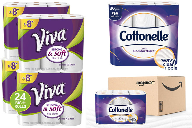 Viva Paper Towels & Cottonelle Toilet Paper ONLY $18.49 Each + FREE Shipping