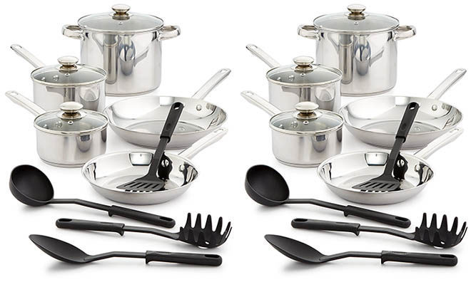 *HOT* Bella 12-Piece Stainless Steel Cookware Set ONLY $15.06 (Regularly $120)