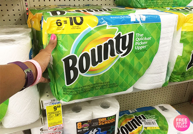 Bounty Paper Towels ONLY $5.99 (Reg $14.79) at CVS - Just Use Your Phone!