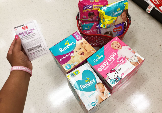 Pampers & Huggies Easy-Ups, Diapers + Wipes for ONLY $43.49 for 11 Items at Target