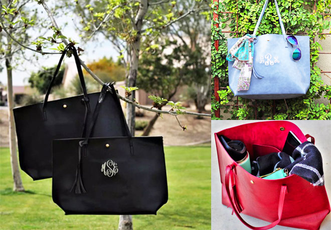 Personalized Designer-Inspired Totes for ONLY $14.99 - Choose from Multiple Colors!