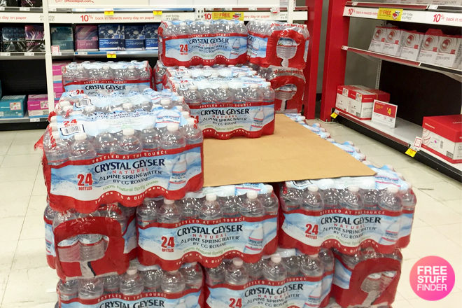 Crystal Geyser Water 24-Pack Only $2 at Office Depot or Office Max