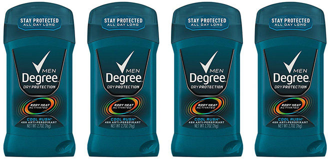 Amazon: Degree Men's Antiperspirant 4-Pack Just $6.97 + FREE Shipping ($1.74 Each!)