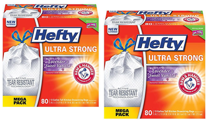 Amazon: Hefty Scented 13-Gallon Trash Bags 80-Count Only $8.65 + FREE Shipping