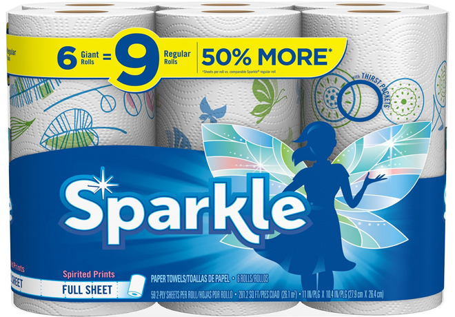 Sparkle Paper Towels ONLY $4 at Target (Regularly $6) - Just 44¢ per Roll!