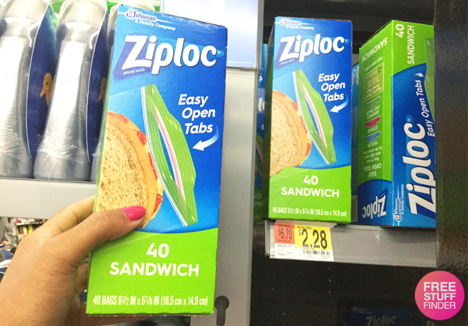NEW! $2 in Ziploc Coupons - Sandwich Bags 40-Count Just $1.78 at Walmart
