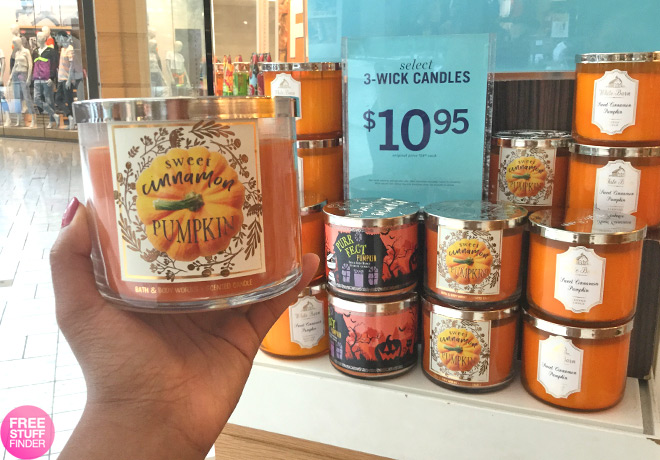 Bath & Body Works: 3-Wick Candles Sweet Cinnamon Pumpkin JUST $8.76 (Reg $24.50)