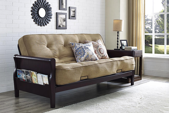 Walmart.com: Wood Arm Futon with Mattress JUST $254 (Regularly $350) + FREE Shipping