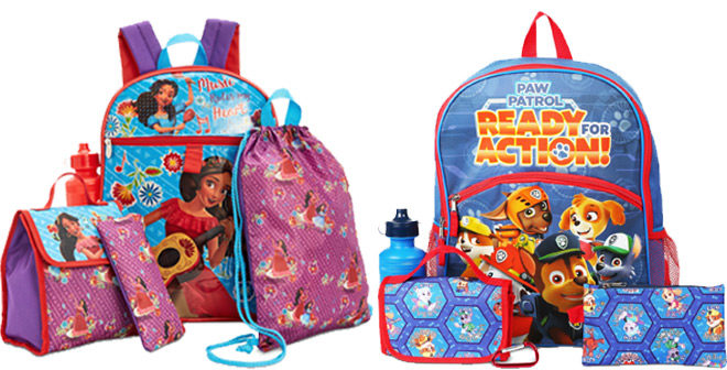 Kids'  5-Piece Character Backpack Sets for JUST $11.99 at Macy's (Reg $35)