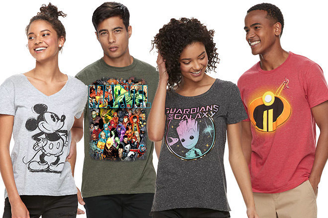 Disney & Marvel Graphic Tees Only $7 Each + FREE Shipping (Regularly $14)