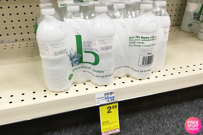 *HOT* Just The Basics Purified Water 24-Pack Only $2.49 at CVS (That's 10¢ per Bottle!)