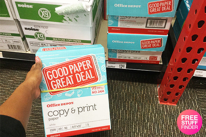 Office Depot Brand Copy Paper 3-Ream Case JUST $2 (Regularly $17) - STOCK UP!