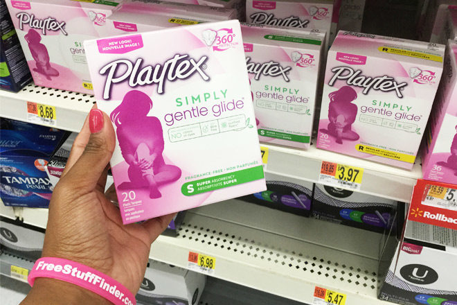 RUN! FREE Playtex Simply Gentle Glide Tampons at Walmart + 53¢ Moneymaker