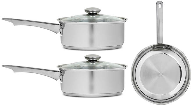 Sedona Stainless Steel Saucepan & Fry Pan Set JUST $12.96 (Reg $50) at Macy's