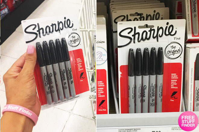 Sharpie Permanent Marker 5-Pack (Black) ONLY $2 (Regularly $5.79) at Office Depot