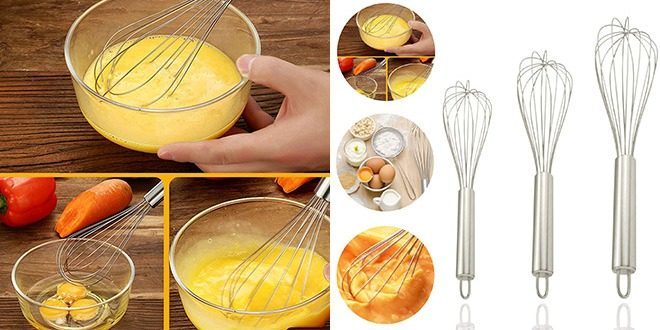 *HOT* Stainless Steel Kitchen Whisks 3-Pack for Only $7.99 (Regularly $40)