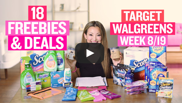 Video: 18 FREEBIES & Deals at Target & Walgreens This Week (8/19 – 8/25)