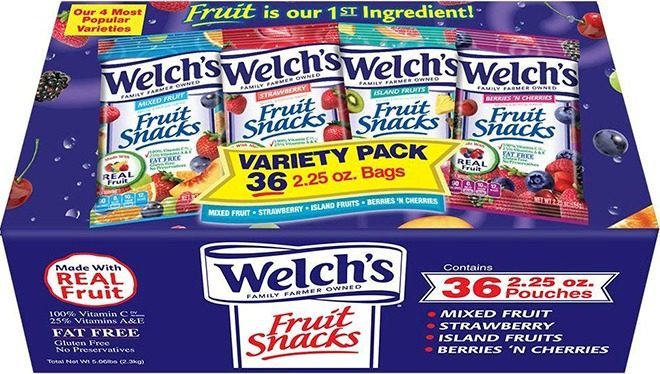 Welch’s 36-Count Variety Pack Fruit Snacks Only $10.44 + FREE Shipping (29¢ Each)