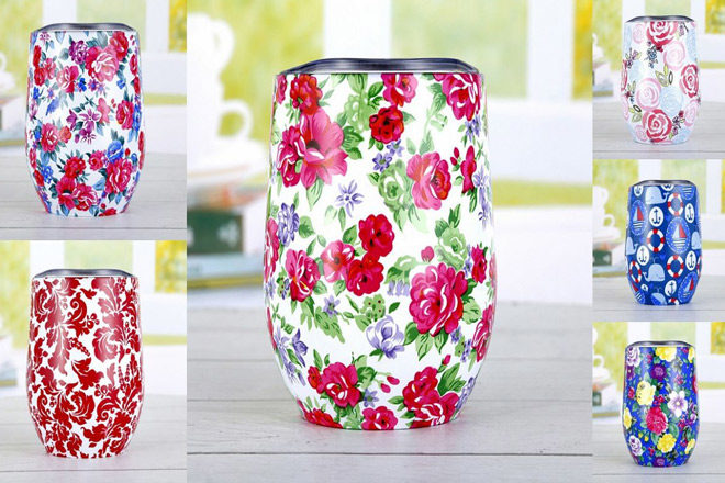 Cute Patterned Wine Tumbler for JUST $16.99 (Regularly $80) - Choose From 16 Styles!