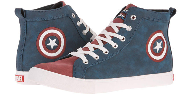 Captain America Men's High Top Sneakers Just $10 - Regularly $25