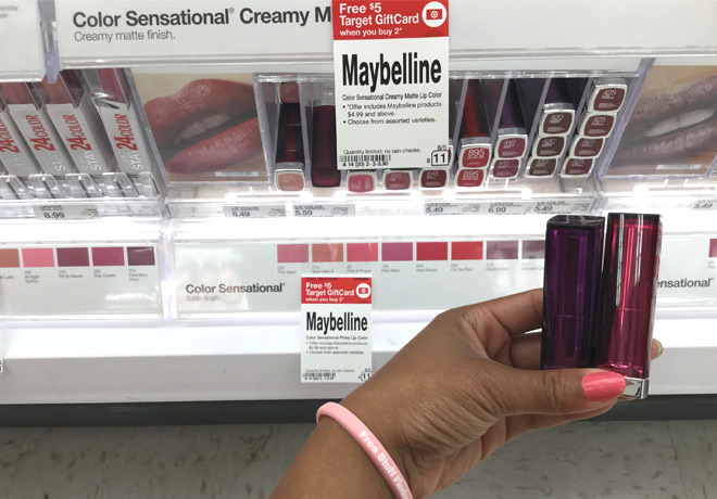 FREE $5 Target Gift Card with 2 Maybelline Items Purchase (Starting at ONLY 99¢!)