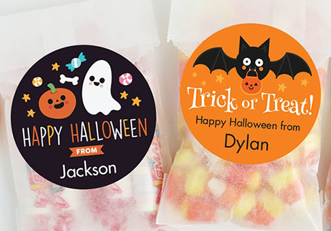 Personalized Halloween Stickers & Treat Bags ONLY $7.95 (Regularly $20)