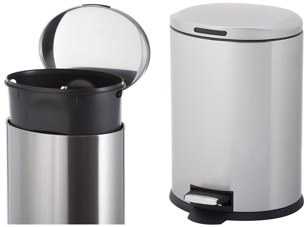 Home Zone Stainless Steel Step Trash Can Just $20.62 (Regularly $30) - Best Price!