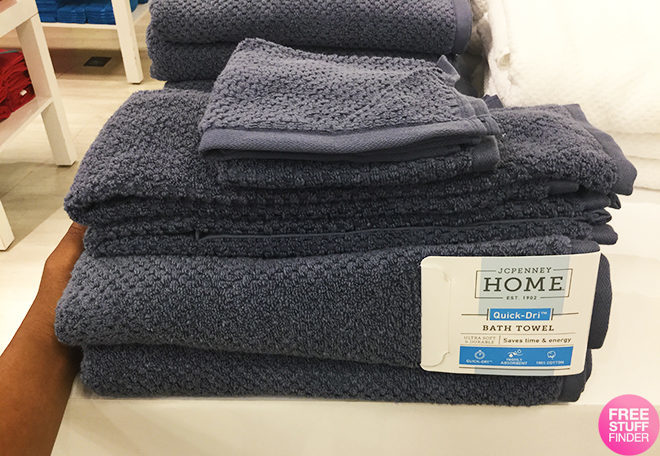 6-Piece Quick-Dri Bath Towel Set JUST $22.49 (Reg $72) + FREE Pickup at JCPenney