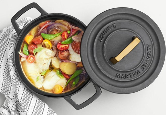 Martha Stewart 2-Quart Cast Iron Dutch Oven Only $37.49 + FREE Pickup (Regularly $100)