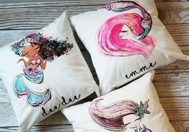 Personalized Mermaid Soft Pillow Covers Only $10.99 (Regularly $30) - 3 Styles!