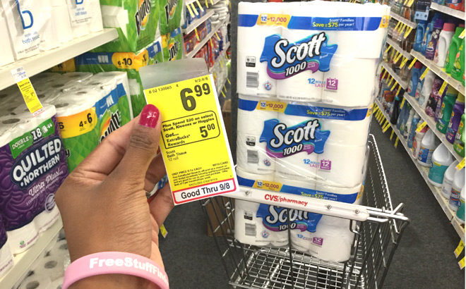 Scott 1000 Toilet Paper 12-Count ONLY $4.32 at CVS (Reg $10.49) - Just 36¢ per Roll!