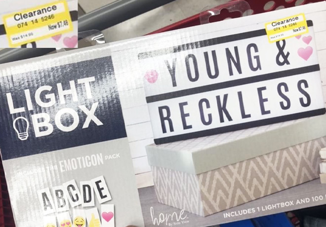 Clearance Find: Two Line Light Box with 100 Inserts ONLY $7.48 at Target (Regularly $15)