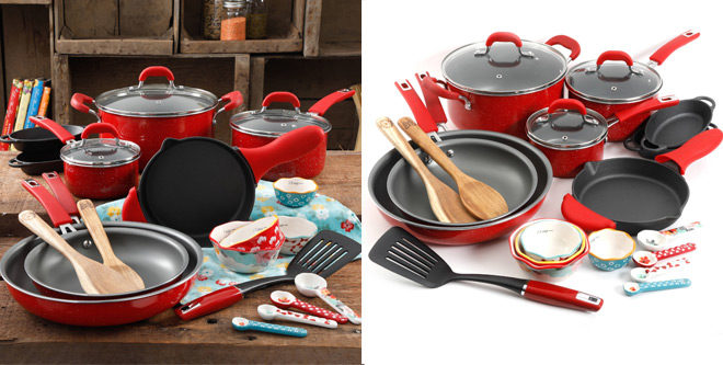 The Pioneer Woman 24-Piece Cookware for ONLY $96.41 + FREE Shipping (Reg $159)