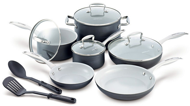GreenLife Ceramic 12-Piece Cookware Set Only $50.99 + FREE Shipping (Reg $100)
