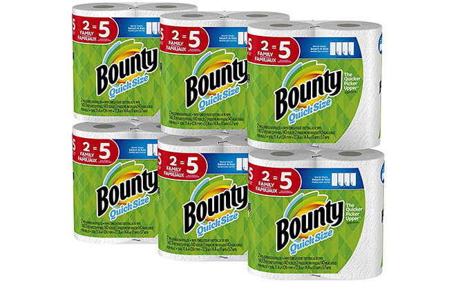 Amazon: Bounty Paper Towels Family Roll 12 Pack JUST $24.54 (Reg $30) + FREE Shipping