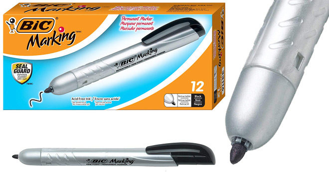 BIC Fine Point Permanent Markers 12-Pack for Only $3.98 at Amazon (Regularly $12)