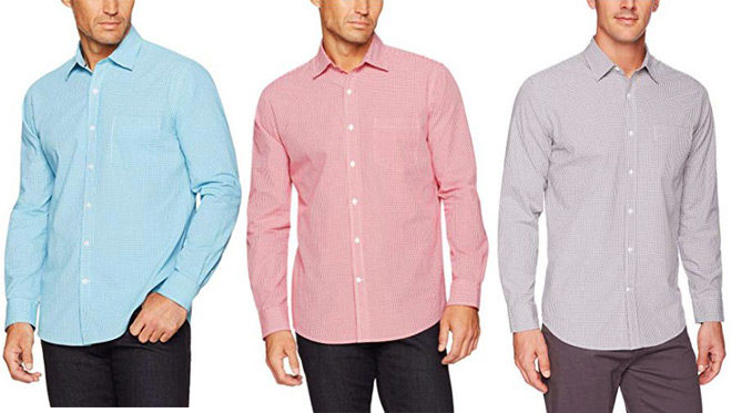 Amazon Essentials Men’s Long-Sleeve Gingham Shirt ONLY $10.80 + FREE Shipping