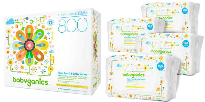 Babyganics Fragrance-Free 800-Count Baby Wipes for ONLY $10.88 at Amazon (Reg $17)