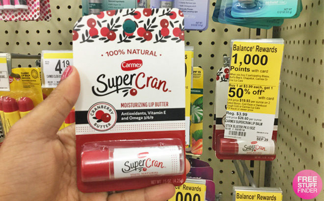 Carmex SuperCran Lip Butter JUST $1.49 Each at Walgreens (Regularly $3.99)