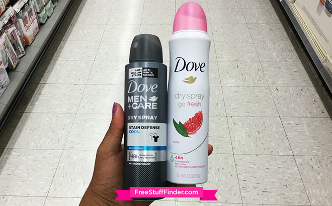 FREE Dove Dry Spray Deodorant at Walmart - Just Use Your Phone!