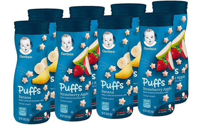 Gerber Graduates Puffs 8-Packs Just $11.20 + FREE Shipping - ONLY $1.40 Each!