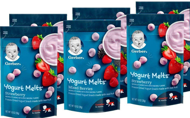 Gerber Yogurt Melts 8-Count ONLY $16.49 on Amazon + FREE Shipping - $2.06 Each!