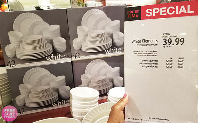 Gibson White Elements 42-Piece Dinnerware Sets JUST $39.99 at Macy's (Reg $120)