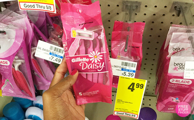 Gillette Daisy Disposable Razors for ONLY $1.99 at CVS (Regularly $5.39)