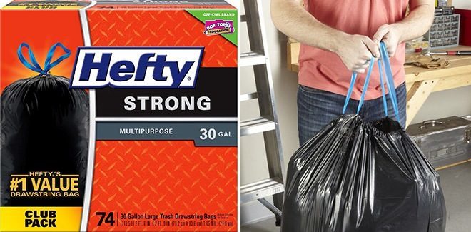 Hefty Strong 30 Gallon Trash Bags 74-Count Only $12.53 + FREE Shipping (17¢ Each!)