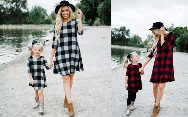 Matching Mommy & Me Plaid Dresses for ONLY $19.99 (Regularly $73)